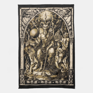 Satan Enthroned 16x24 on Twill Cotton - Kitchen Towel