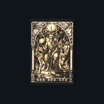 Satan Enthroned 24x36 Canvas Wall Art<br><div class="desc">Museum quality stretched canvas wall art.  2' x 3'  This is a work of fine art fit for a castle.  Heirloom quality.  In this classic image Satan sits resplendent upon his throne of worldly power surrounded by his minions and symbols of his dominion over the Earth.</div>