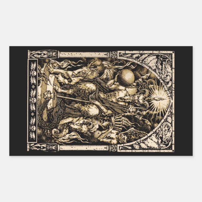 Satan Enthroned Sticker (Front)