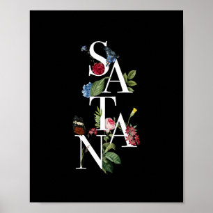 Satan - Flowers Poster