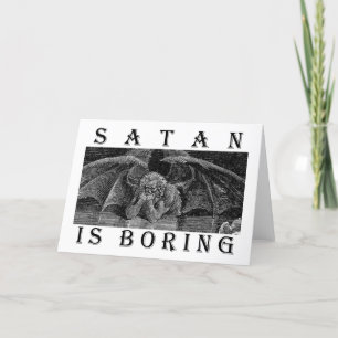 SATAN is BORING Bulk Card