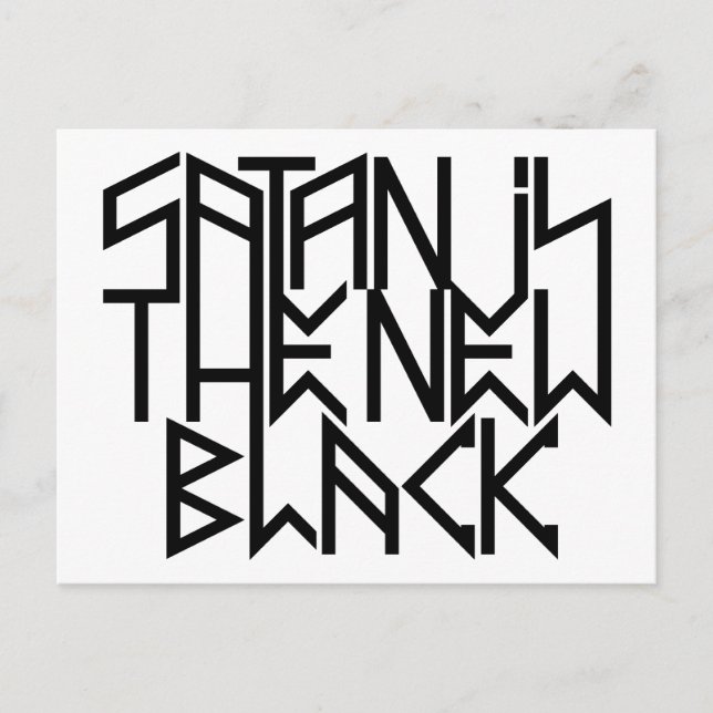Satan is the new black No.3 (black) Postcard (Front)