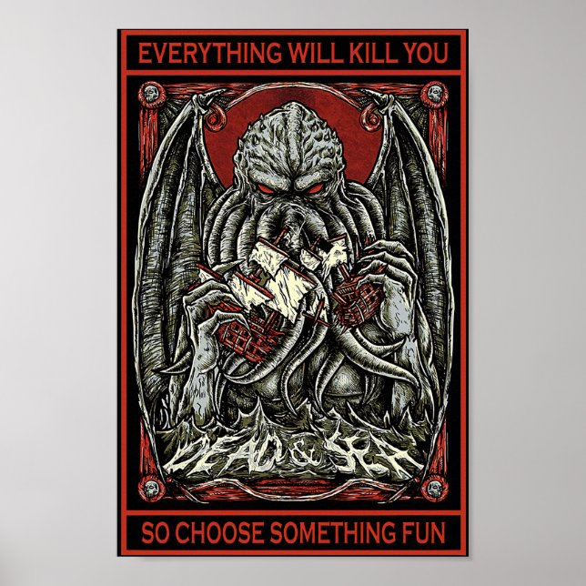 Satan Poster Everything Will Kill You Print Decor (Front)