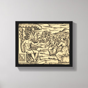 Satan Teaching His Witches 8x10 Canvas Print