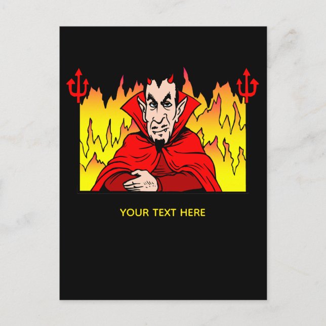 Satan the Devil Add Your Text Postcard (Front)