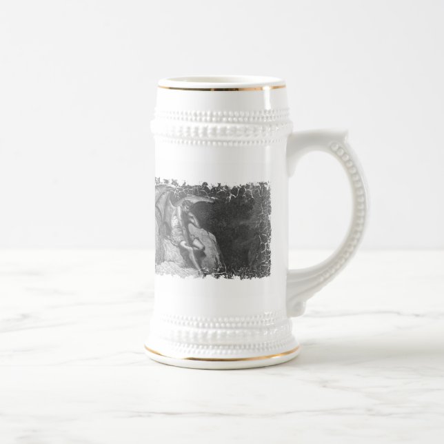 Satan Thinking Stein -distress edge graphic (Right)