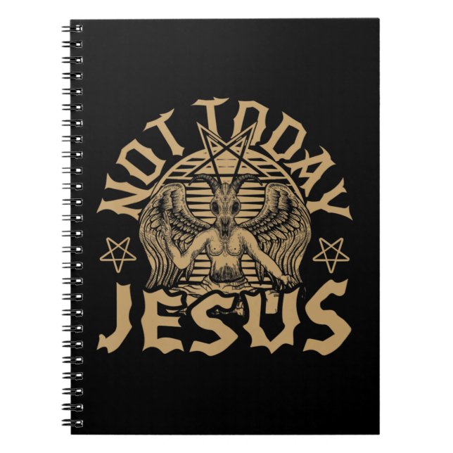 Satanic Baphomet Satan Not Today Jesus Tank TopIf  Notebook (Front)