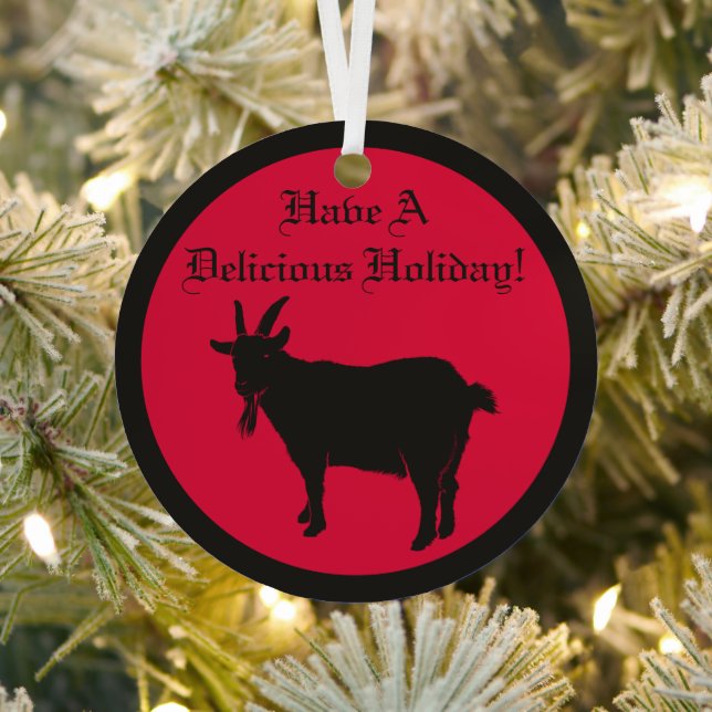 Satanic Black Goat  Metal Ornament (Insitu)