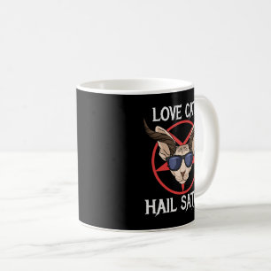 Satanic Cat Hail Satan Pentagram Baphomet Sphynx Coffee Mug