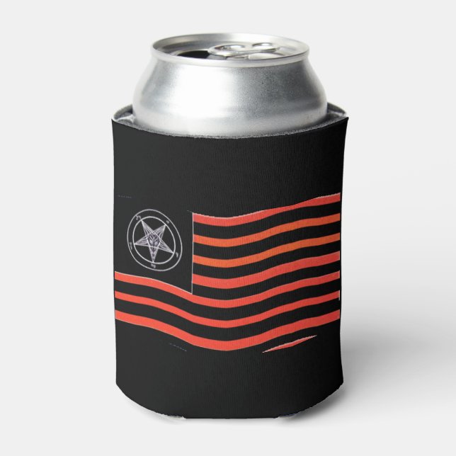 Satanic Flag Can Cooler (Can Front)
