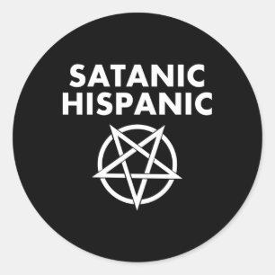 Satanic Hispanic Mexican Devil Goth Punk Classic Round Sticker