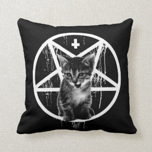 Satanic Kitten Pillow
