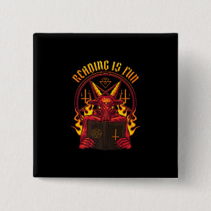 Satanic Pagan Goat Premium 2 Inch Square Button