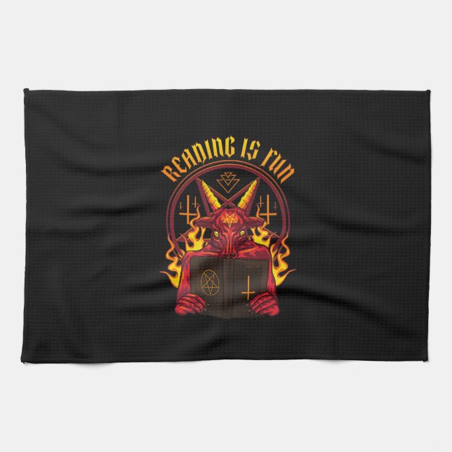 Satanic Pagan Goat Premium Kitchen Towel (Horizontal)