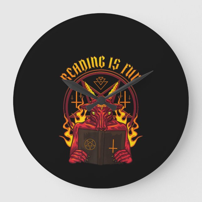 Satanic Pagan Goat Premium Large Clock (Front)