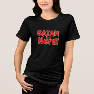 Satanic Scholar - Occult Nerd T-Shirt Design Tri-Blend Shirt