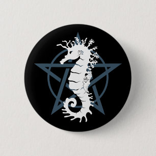 Satanic Seahorse 2 Inch Round Button