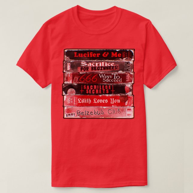 Satanic VHS T-Shirt (Design Front)