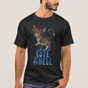Satanicat Cute As Hell Esoteric Satanic Cat Baphom T-Shirt