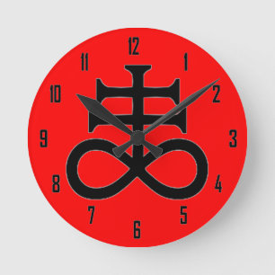 SATAN'S CROSS ROUND CLOCK
