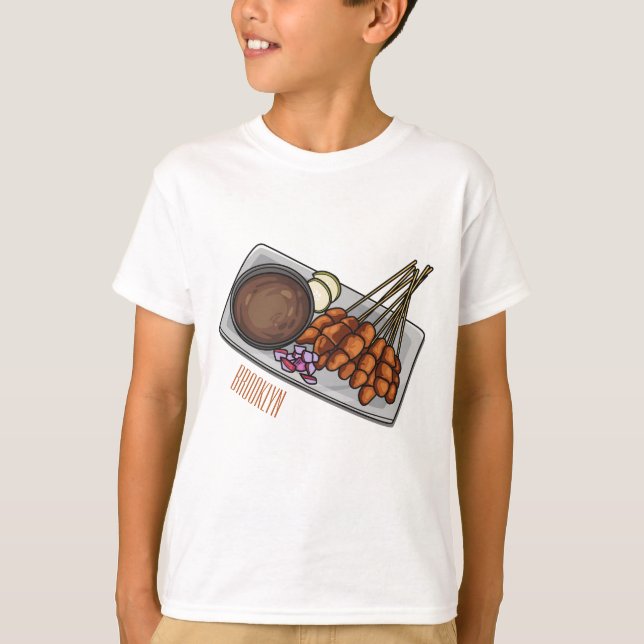 Satay cartoon illustration T-Shirt (Front)