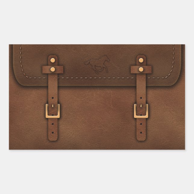 satchel Pony Express leather Sticker (Front)