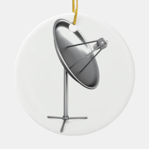 Satelite dish ceramic ornament