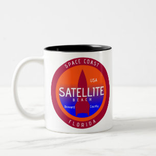 Satellite Beach Space Coast Two-Tone Coffee Mug
