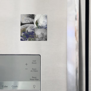 Satellite Collage View of Hurricane Sandy Magnet