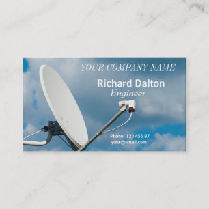Satellite dish business card