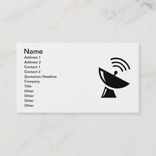 satellite-dish_Vector_Clipart Business Card (Front)
