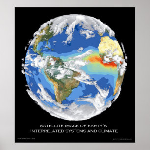 Satellite Image Earth's Systems and Climate Poster
