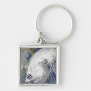 Satellite image of a typhoon keychain