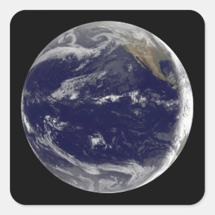 Satellite image of Earth 2 Square Sticker
