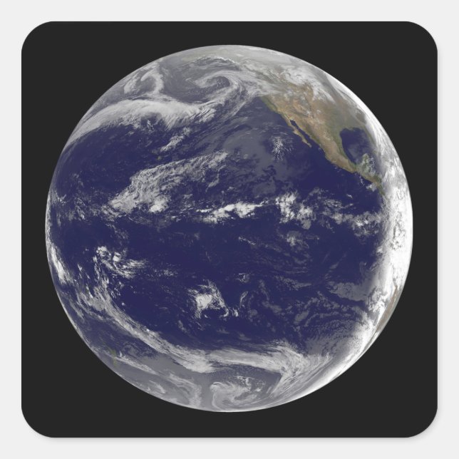 Satellite image of Earth 2 Square Sticker (Front)