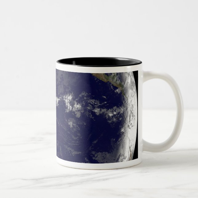 Satellite image of Earth 2 Two-Tone Coffee Mug (Right)