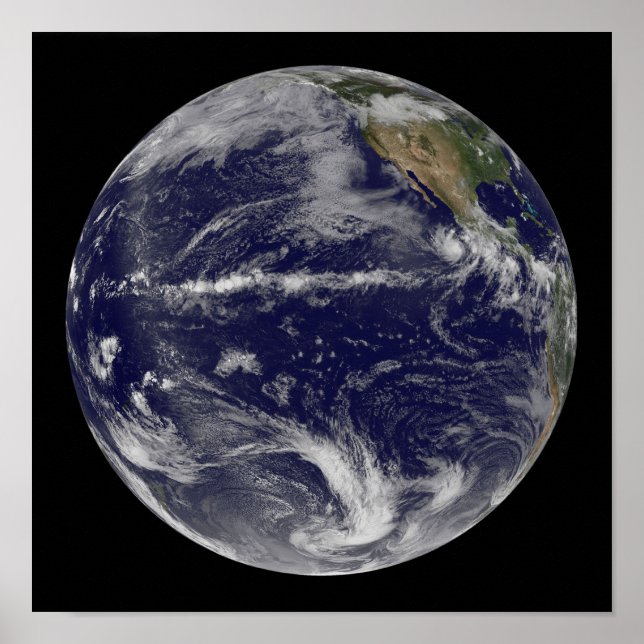 Satellite image of Earth Poster (Front)
