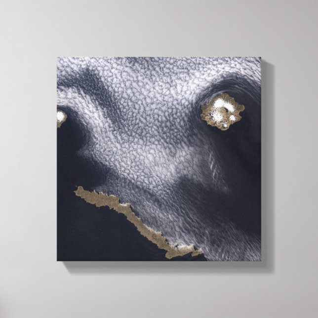 Satellite image of Semisopochnoi Island Canvas Print (Front)