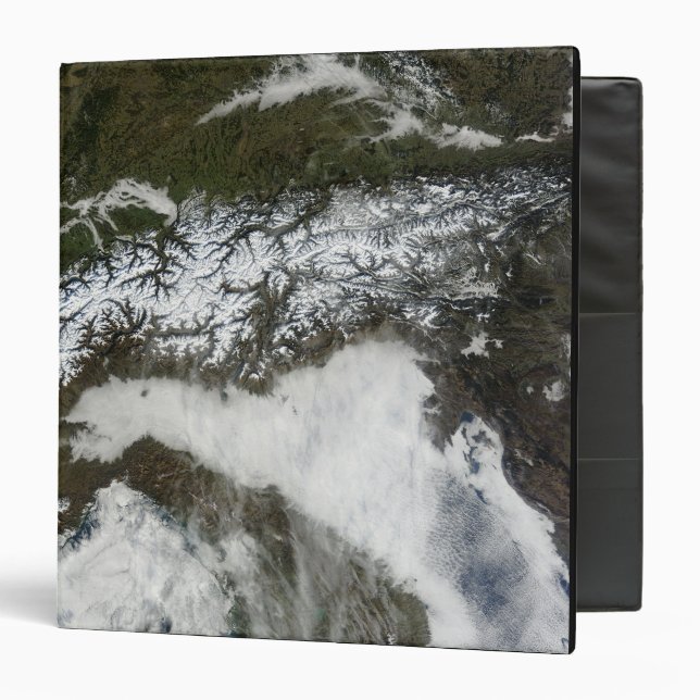 Satellite image of The Alps mountain range Binder (Front/Inside)