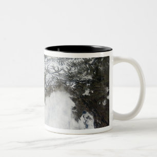 Satellite image of The Alps mountain range Two-Tone Coffee Mug