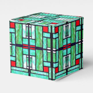 Satellite Photo Mosaic Geometric Favour Box