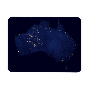 Satellite The Night Lights Of Australia. Magnet
