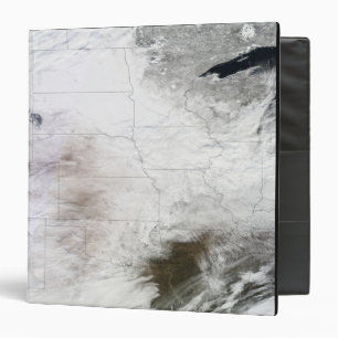 Satellite view of a massive winter storm over U Binder