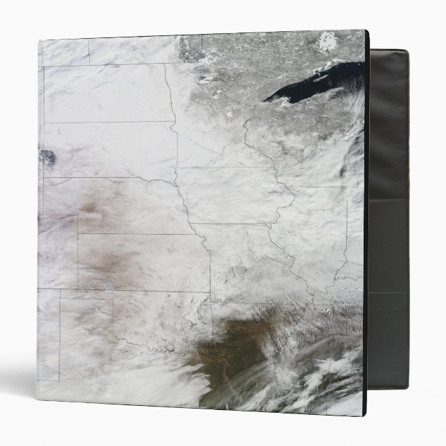 Satellite view of a massive winter storm over U Binder (Front/Inside)