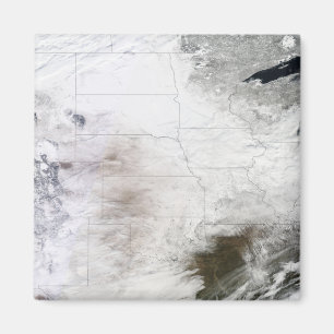 Satellite view of a massive winter storm over U Magnet