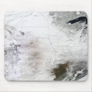 Satellite view of a massive winter storm over U Mouse Pad