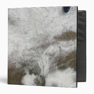 Satellite view of a severe winter storm binder