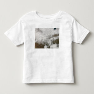 Satellite view of a severe winter storm toddler t-shirt