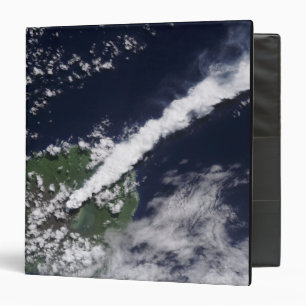 Satellite view of a thick, steam-rich plume binder