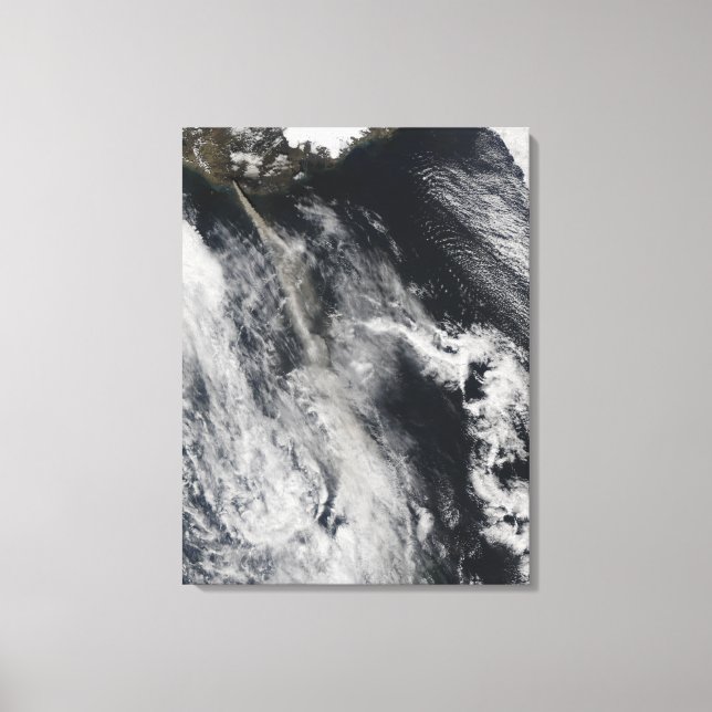 Satellite view of an ash plume 2 canvas print (Front)